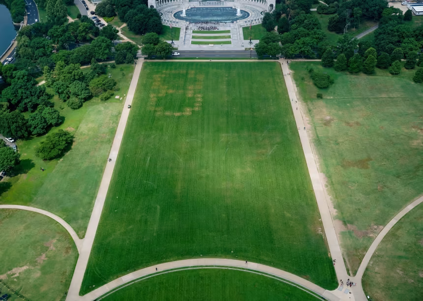 Huge ‘8647’ etched into grass on the National Mall, aerial images show